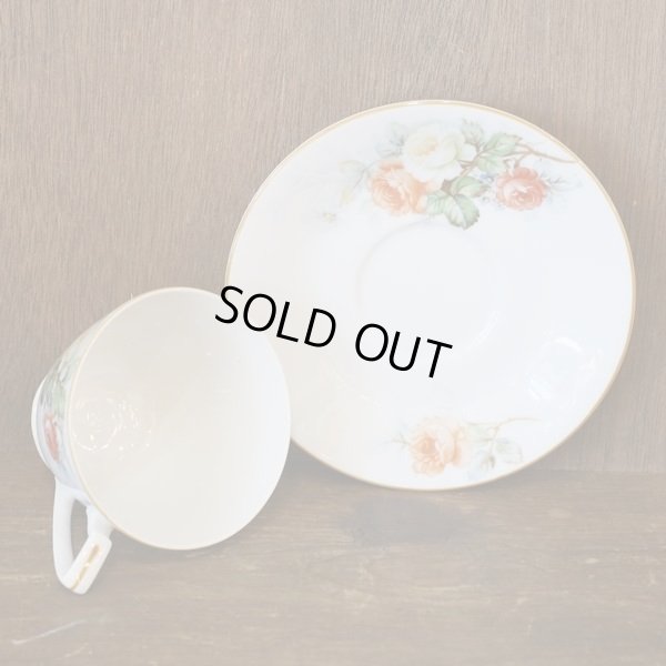 画像4: アンティーク　オールドノリタケ　日本陶器　カップ＆ソーサー　花柄（ほ2770）