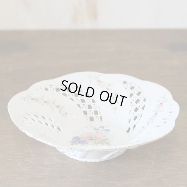 画像2: ルーマニア　SUMI　Porcelain　Manufactory　透かし皿　花柄　ハンドペイント　展示品