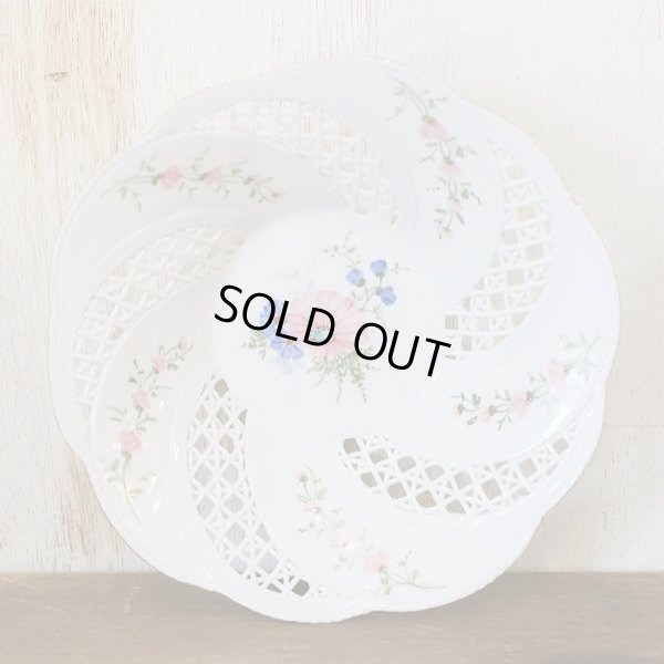 画像3: ルーマニア　SUMI　Porcelain　Manufactory　透かし皿　花柄　ハンドペイント　展示品