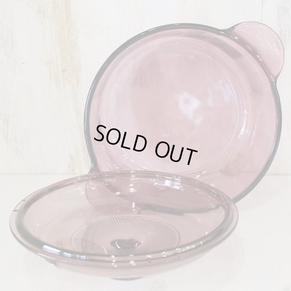 画像3: 石塚硝子　コーニング　パイレックス　ガラス両手鍋　クランベリー　未使用品