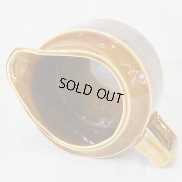 画像5: 北欧風　JAPAN　ソースポット/クリーマー　キャメル　柄付き　未使用品（む2820）