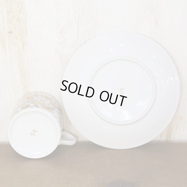 画像5: 幸兵衛窯　コーヒーカップ＆ソーサー　ペアセット　金彩　白＆瑠璃　未使用品