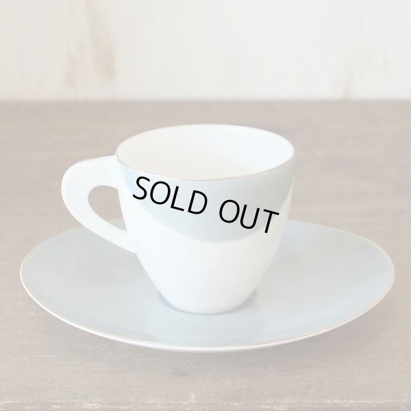 画像3: SC　三郷陶器　コーヒーカップ＆ソーサー　グリーン×白　未使用品（あ2901）