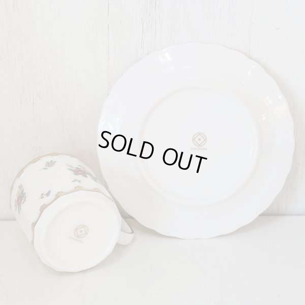 画像7: NAKAYAMA　ナカヤマ　デミタスカップ＆ソーサー　金彩×花柄　ユーズド品