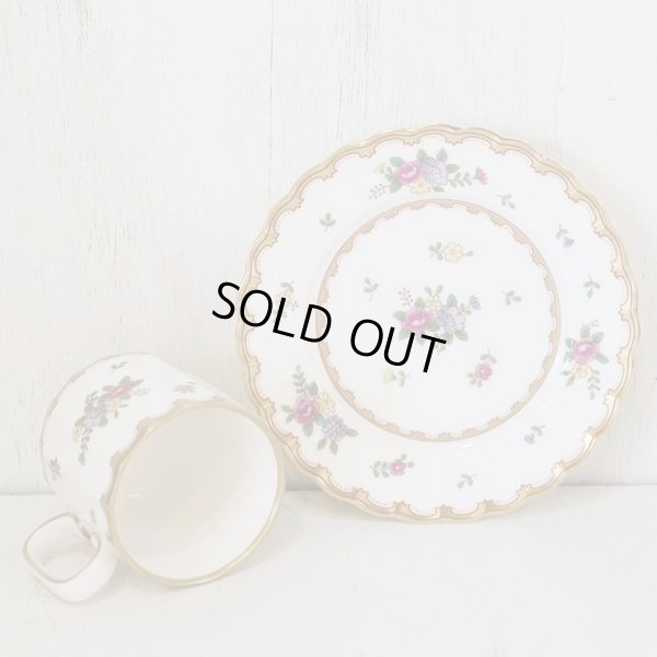 画像5: NAKAYAMA　ナカヤマ　デミタスカップ＆ソーサー　金彩×花柄　ユーズド品