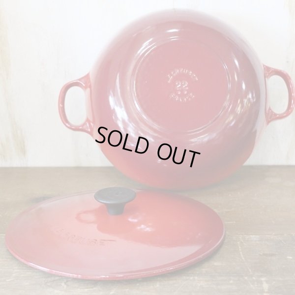 画像5: ル・クルーゼ　両手平鍋　赤　未使用品