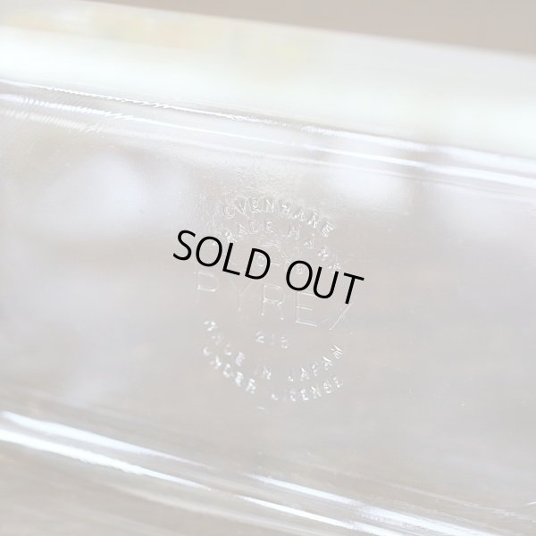 画像5: パイレックス　レトロ　ガラスパウンドケーキ型/角深焼皿　黄小花柄　未使用品