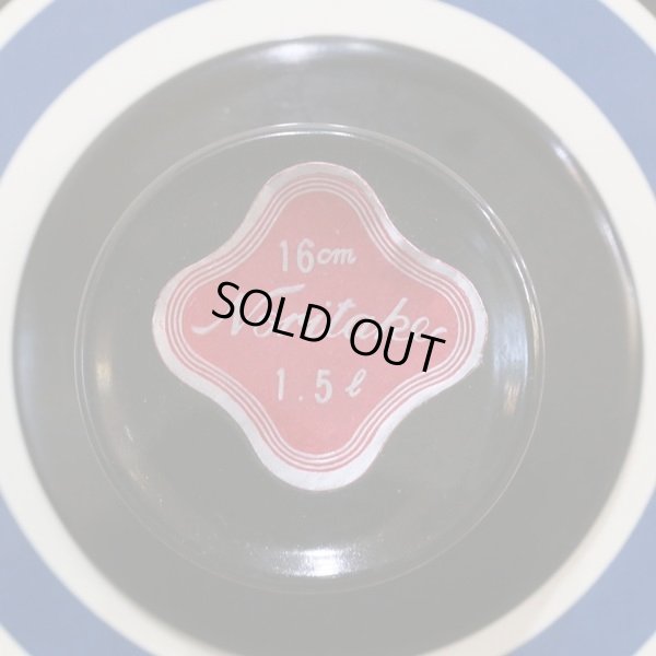 画像7: ノリタケ　レトロ　ホーロー片手鍋16　丸ライン赤×青　未使用品（か3005）