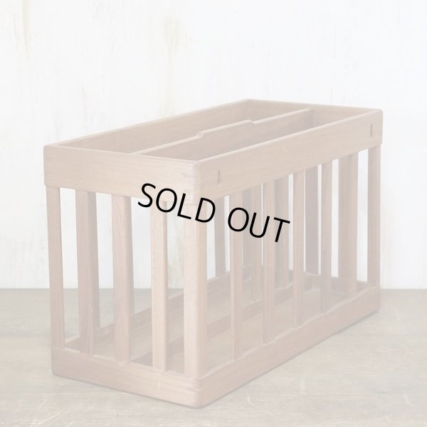 画像3: 木製マガジンラック　チーク材　ユーズド品