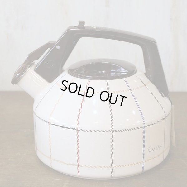 画像2: エジリー　ホーロー笛吹ケトル　スコッチチェック　7011　未使用品（LL3042）