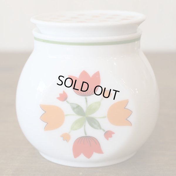 画像3: ノリタケ　レトロ　シュガーポット/キャニスター　チューリップ柄　未使用品（ケ3047）