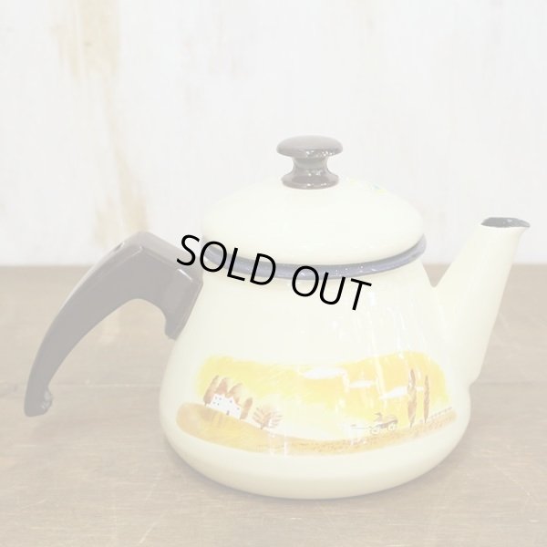 画像2: ホーローケトル　イエロー　馬車　未使用品
