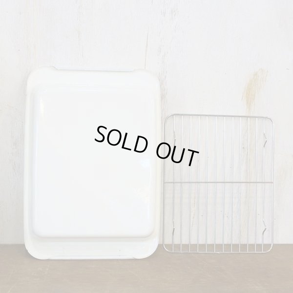 画像9: ヤマヒロ　レトロ　ホーローバット　花柄　中敷網付き　ユーズド美品(Q3093)