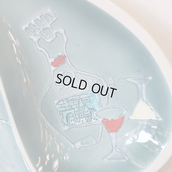 画像4: レトロ　仕切り皿/盛皿　酒瓶＆グラス柄　未使用品（ス3105）