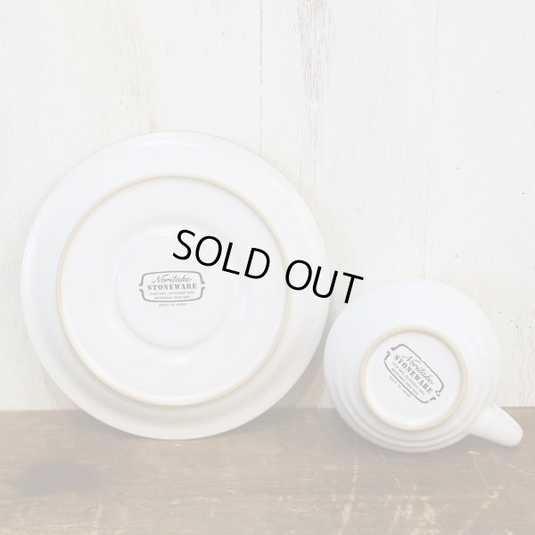 画像5: ノリタケ　ストーンウェア　カップ＆ソーサー　青い花柄　未使用品（ツ1595）