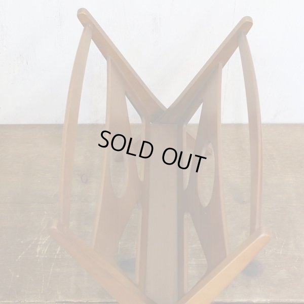 画像5: ヴィンテージ　カリモク60　折りたたみ式　木製　マガジンラック　ユーズド品（店3163）