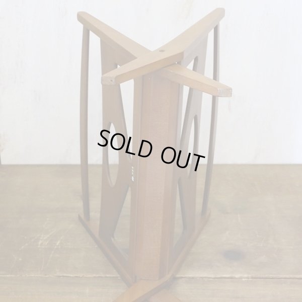 画像7: ヴィンテージ　カリモク60　折りたたみ式　木製　マガジンラック　ユーズド品（店3163）