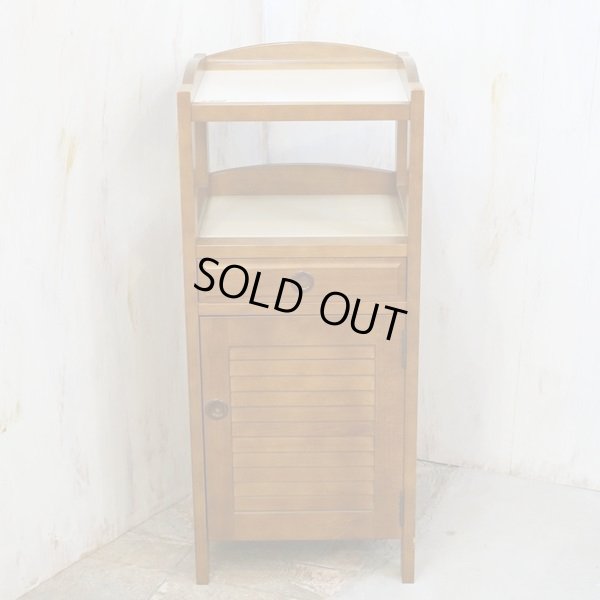 画像2: ヴィンテージ　カリモク　レトロ　電話台/木製小棚　A5085　ユーズド品