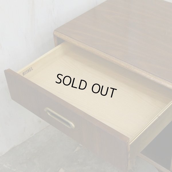 画像7: 米軍家具　RISHEL　ナイトテーブル/サイドテーブル/ミニチェスト　ユーズド品