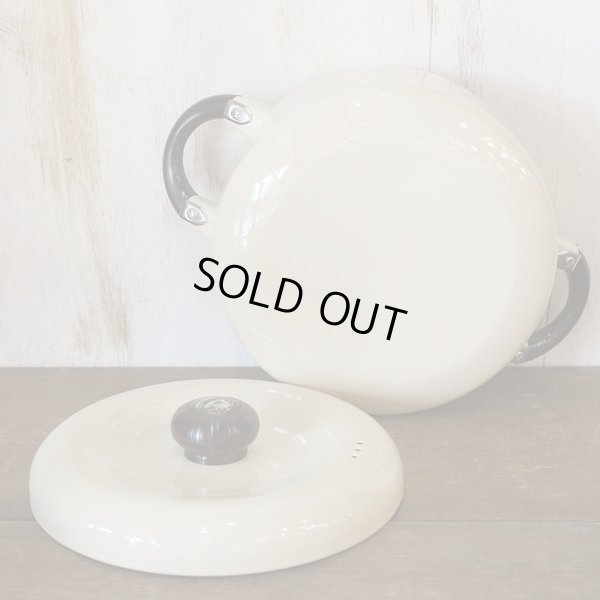 画像4: エジリー　Esta　ホーロー両手鍋　ベージュ　未使用品（ m こ3205）