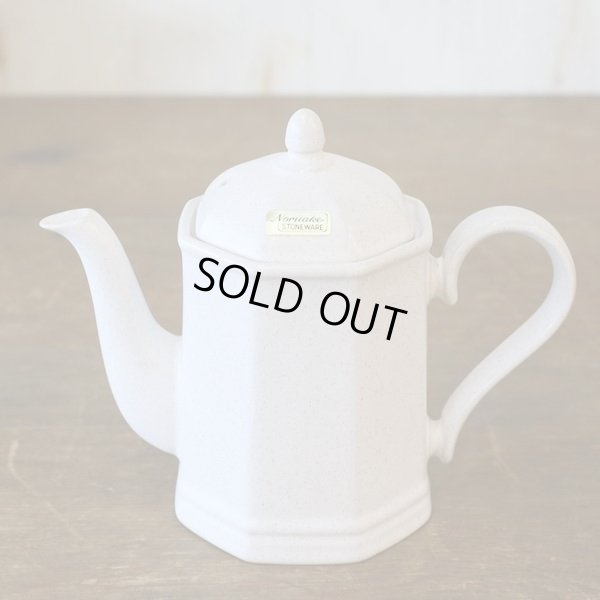 画像2: ノリタケ　ストーンウェア　ティー・コーヒーポット　白角　未使用品（箱11　3224）