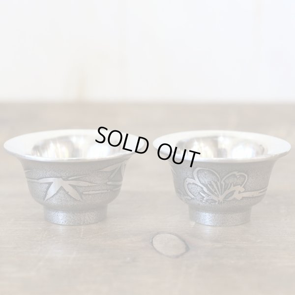 画像6: 本錫製　嘉兵衛作　酒器揃え　松竹梅　未使用品　共箱付