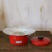 画像2: 荒川金属工業　マルビシ　カラーホーローウェア　レトロ　天ぷら鍋　赤　未使用品（N3316）