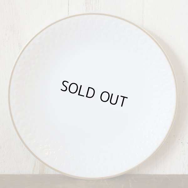 画像3: KOWA　レトロ　プレート/中皿　白エンボス　未使用品（テ3309）