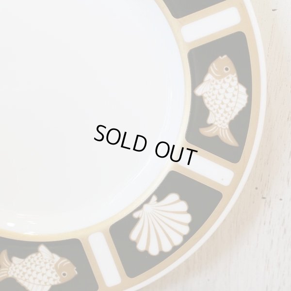 画像2: ミカサ　CATHY HARDWICK　ケーキ皿/取り皿　FISH＆SHELL　ONYX　A6701　未使用品（ソ3335）