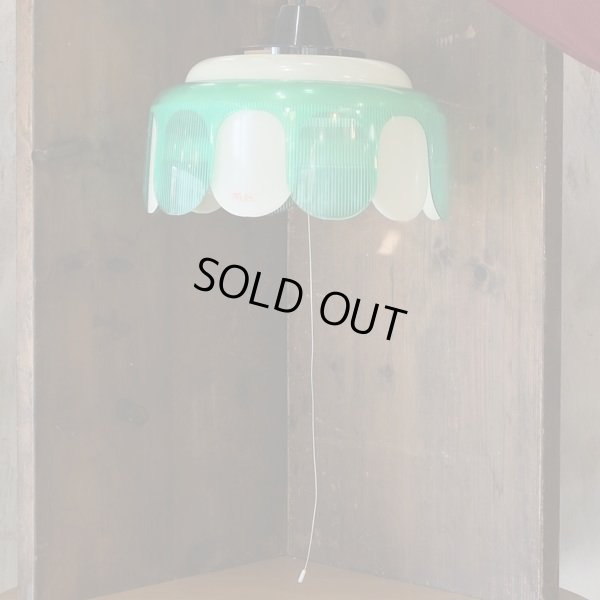 画像2: 東芝　レトロ　ペンダントライト/吊り下げ照明　FCP-6102B　グリーン　ユーズド品　