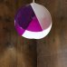 画像1: レトロ　ペンダントライト/吊り下げ照明　丸形/チューリップ　紫×白　ユーズド品 (1)