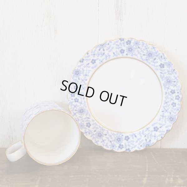 画像6: ナカヤマ　コーヒーカップ＆ソーサー　金彩×青花柄　未使用品