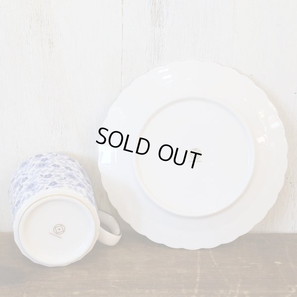 画像7: ナカヤマ　コーヒーカップ＆ソーサー　金彩×青花柄　未使用品