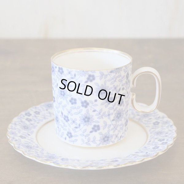 画像2: ナカヤマ　コーヒーカップ＆ソーサー　金彩×青花柄　未使用品