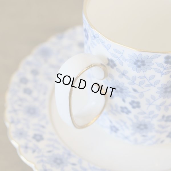 画像4: ナカヤマ　コーヒーカップ＆ソーサー　金彩×青花柄　未使用品
