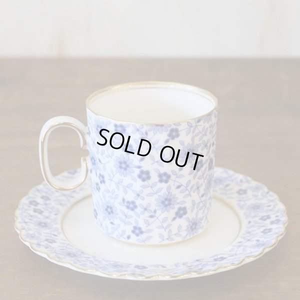 画像3: ナカヤマ　コーヒーカップ＆ソーサー　金彩×青花柄　未使用品