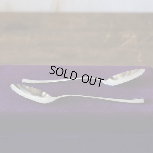 画像6: LUCKYWOOD　ラッキーウッド　純銀製　ティースプーン2本セット　シルバークロス付き　ケース付き　未使用品（か3397）