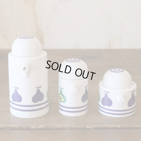 画像3: NT　ノリタケ　NATTY PEAR　カスターセット/卓上調味料入れ3点セット　未使用品（コ3398）