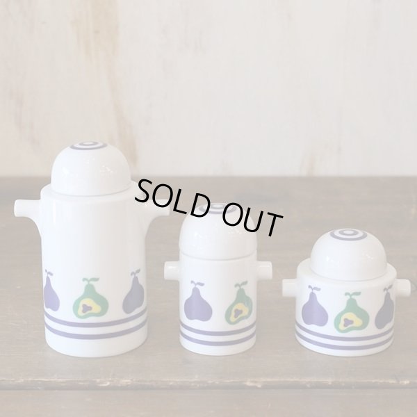 画像2: NT　ノリタケ　NATTY PEAR　カスターセット/卓上調味料入れ3点セット　未使用品（コ3398）