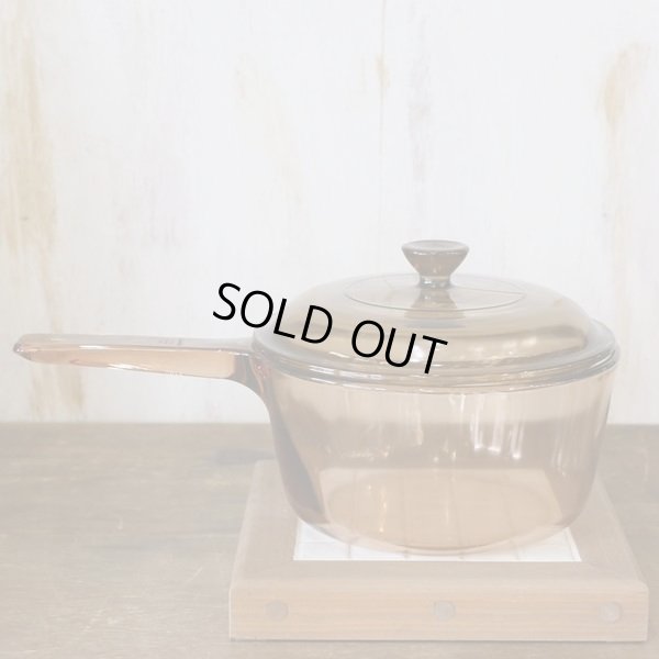 画像3: フランス　VISION　コーニング　ガラス片手鍋/ミルクパン　アンバー　1.5L　未使用品