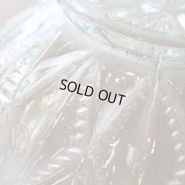 画像9: アンティーク　氷コップ/古いガラス器　ブルー×乳白色　