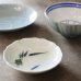 画像1: 統制陶器　小皿　取り皿　竹　笹の葉　岐1008　アンティーク品（ソ3418） (1)