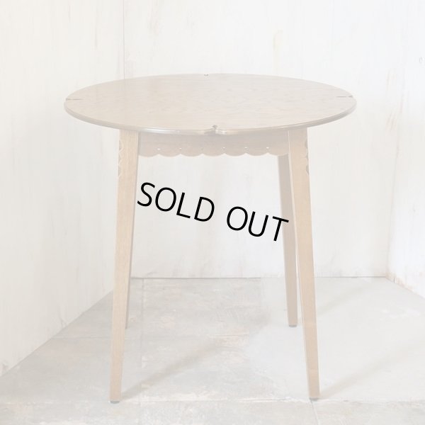 画像2: パリの雑貨屋　丸テーブル＆フラワーチェアー2脚セット　ユーズド品