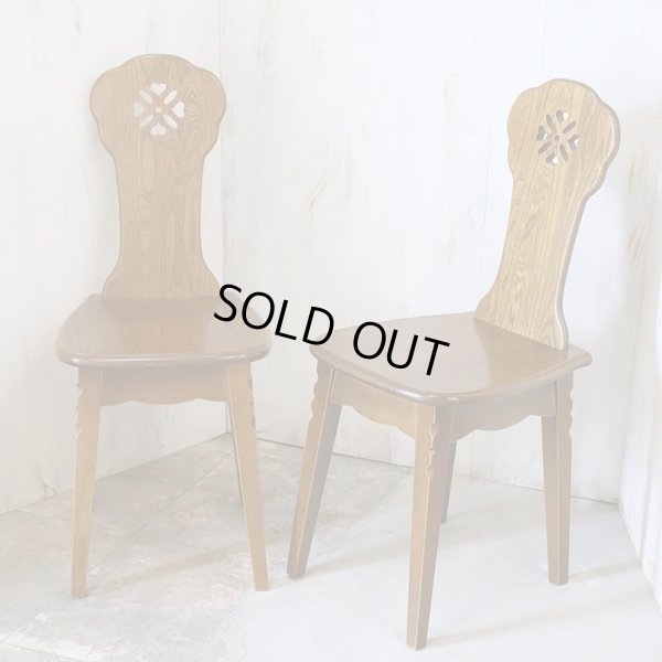 画像9: パリの雑貨屋　丸テーブル＆フラワーチェアー2脚セット　ユーズド品