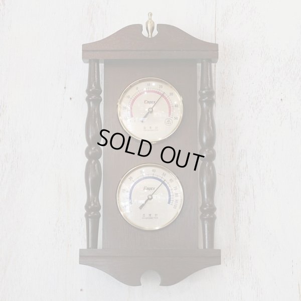 画像2: Empex　エンペックス　木製　壁掛け　温・湿度計　ユーズド品（ j 3513）