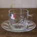 画像2: フランス　arcoroc　アルコロック　ガラスカップ＆ソーサー　未使用品（O3535）
