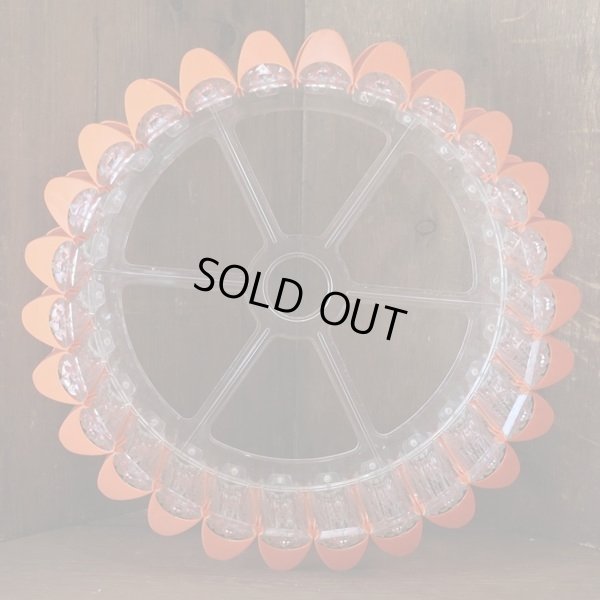 画像11: レトロ　ペンダントライト/吊り下げ照明　平形　ギザギザオレンジ　ユーズド品