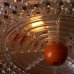 画像3: ナショナル　レトロ　ペンダントライト/吊り下げ照明　平形　粒オレンジ　ユーズド品