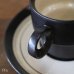 画像3: コーヒーカップ＆ソーサー　ブラウン×砂目　未使用品（め3602〉