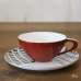 画像2: Sango　三郷陶器　レトロ　ティーカップ＆ソーサー　赤×白黒　未使用品 (2)